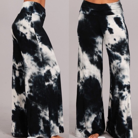 sewchicboutique Pants - New! Blackish Multi Color Tie Dye Palazzo Pants